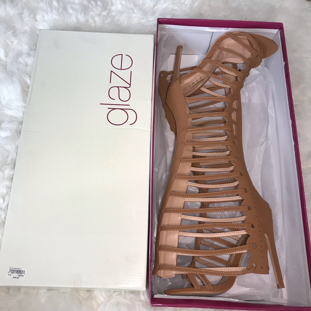Camel gladiator heels